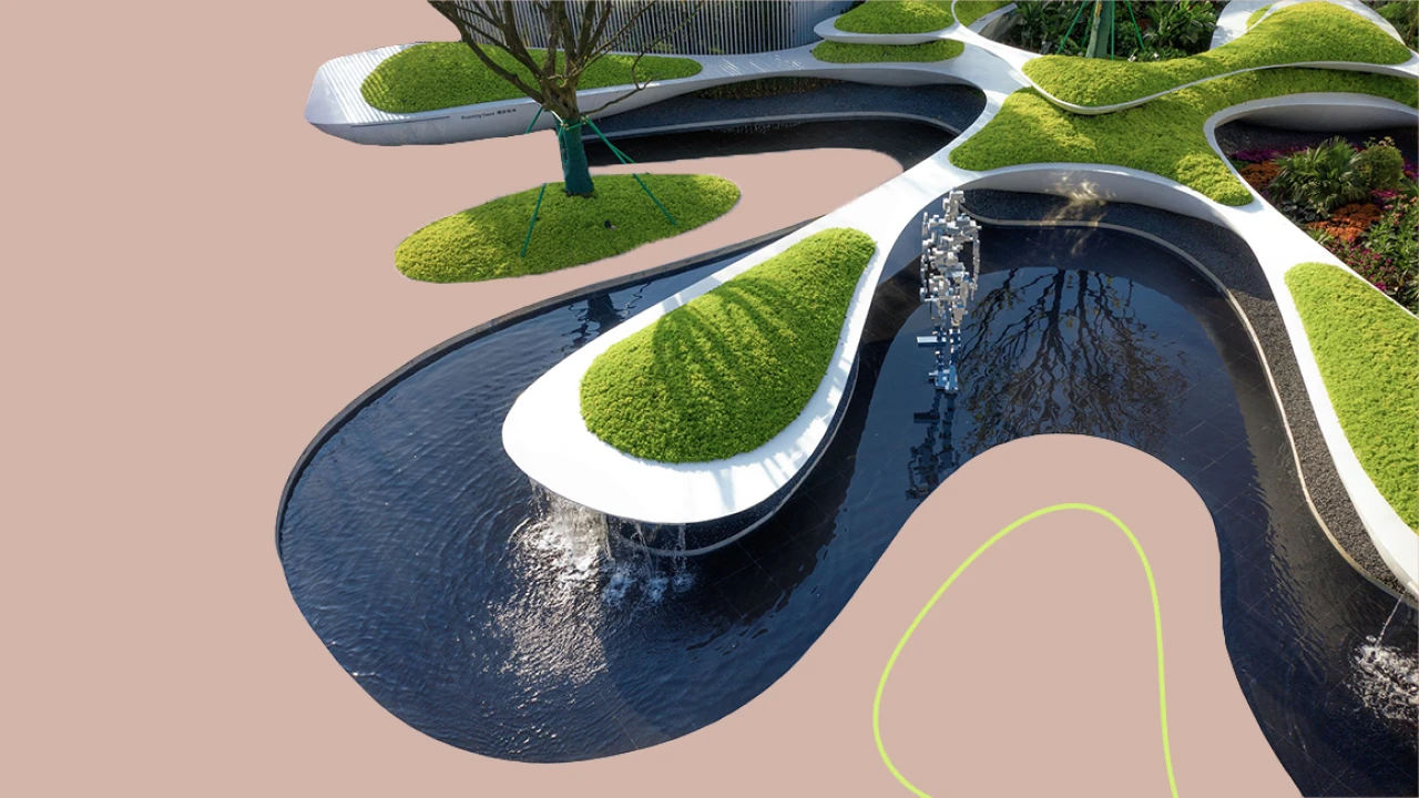 Elegant Water Feature Installation